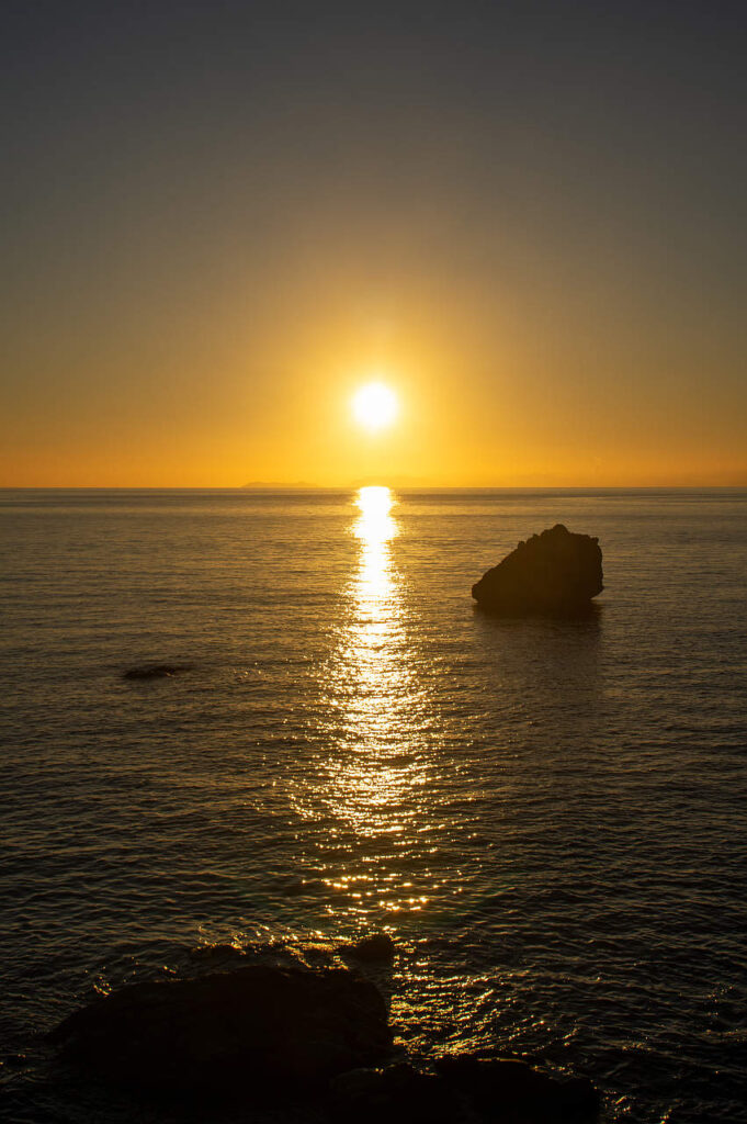 白崎海岸の夕焼け