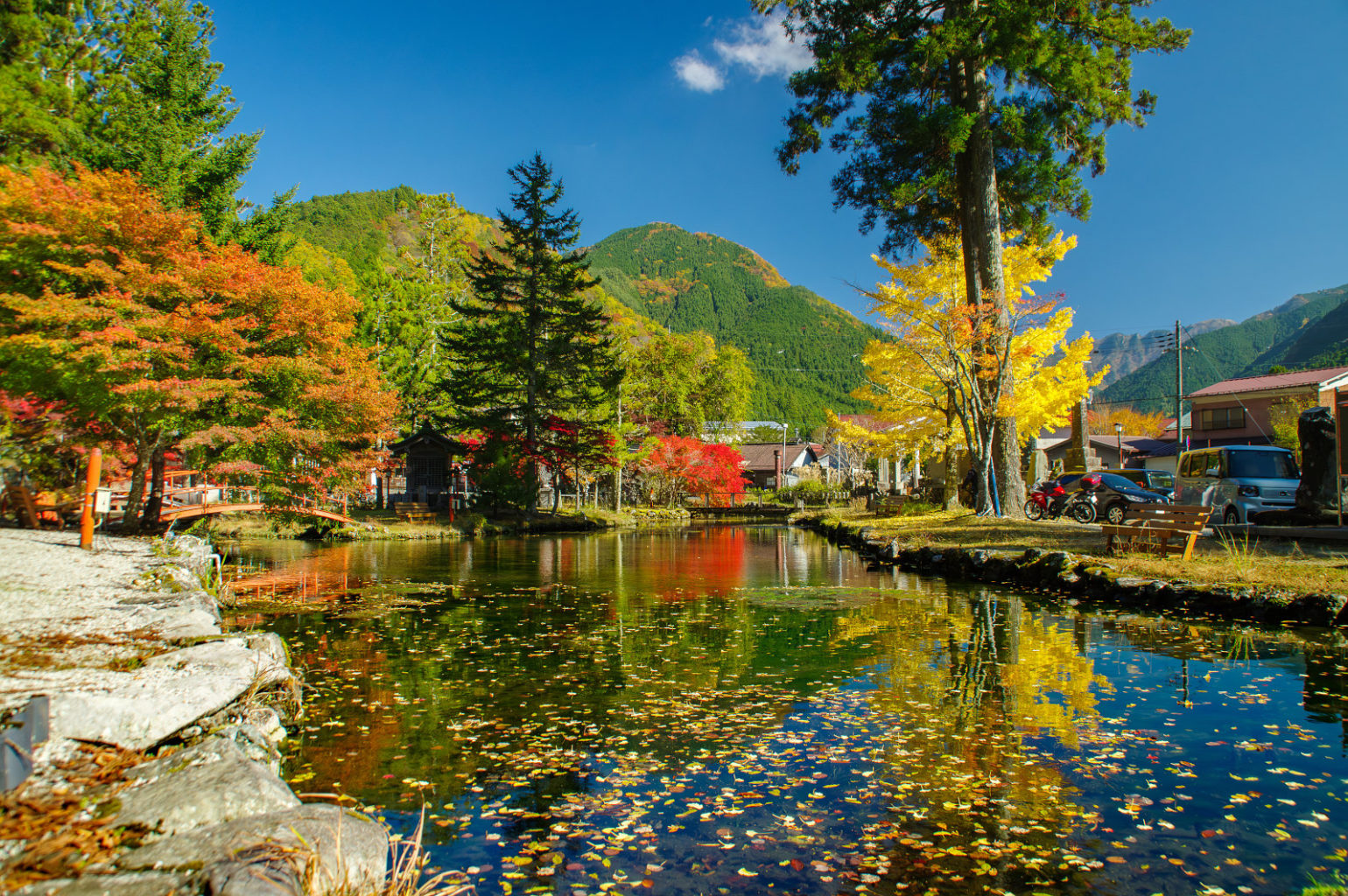 天川村　洞川　龍泉寺の紅葉